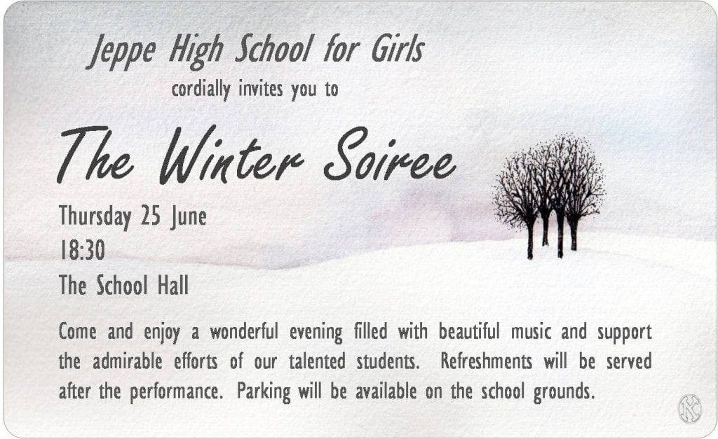 Winter Soiree Invitation 2015