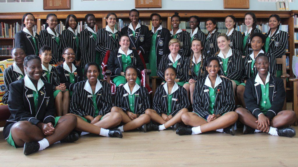 Back Row: Moratiwa Malatjie, Refilwe Mdluli, Yoliswa Myaluza, Margret Mashala, Angelique Wöhrnitz (Deputy Head Girl), Tafadzwa Makhuza (Deputy Head Girl), Lesego Molefe, Bongukuphiwe Nyembe, Noluthando Zikalala, Firdaus Paruk, Caitlyn Slaughter, Kayla Teixeira, Sashenka Naicker Middle Row: Kefiloe Tladi, Sukeina Issufo, Olea Khambula, Ruth Furber (Head Girl), Chane Bothma, Shaylene Clark, Natasha Dodd, Zakithi Khulu Front Row: Danielle Owiredu, Lungile Mvelase, Anathi Bonani, Athenkosi Bonani, Mpho Mvelase, Daniella Owiredu 